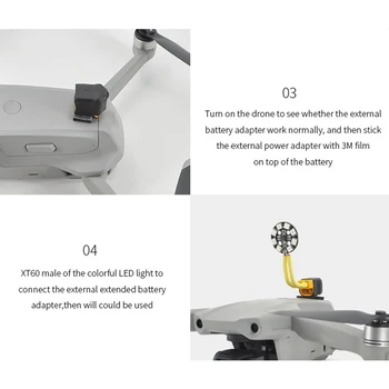 

Battery External Connector Semaphore High Brightness Mini Drone Accessory Round Easy Install LED Magic Light For DJI Mavic Air 2