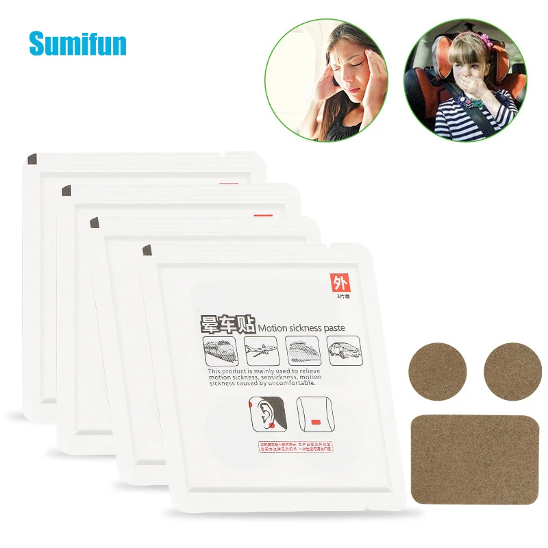 6Pcs/2Bags Anti Motion Sickness Patch Relieve Nausea Vomiting Herbal