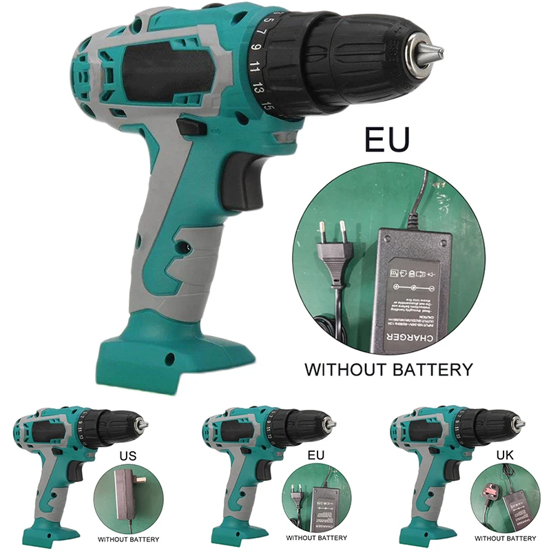 100-240V AC 5000mAh 25-speed бесщеточная Электрическая Дрель ударная отвертка UK Plug