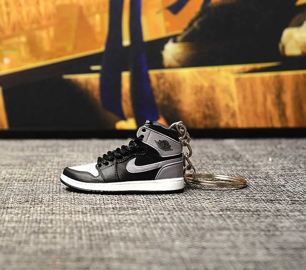 a single shoe w ring Дропшиппинг ПВХ брелок для обуви 1 3D мини-кроссовки "OW CHICAGO" Спортивная обувь Кроссовки брелки - Цвет: a single shoe w ring