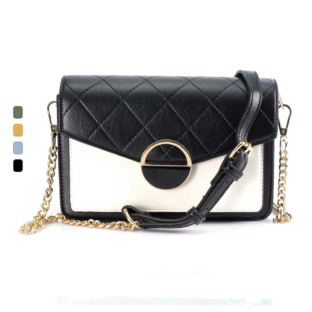 

Chain PU Leather Crossbody Bags For Women 2019 Small Shoulder Messenger Bag Fashion Special Lock Design Female Travel Handbags