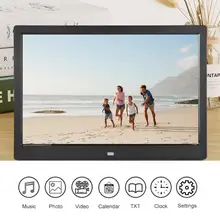 Марко цифровой de fotos 15 дюймов Черный Многофункциональный Смарт Цифровая фоторамка электронный альбом фотографии 16:10 экран