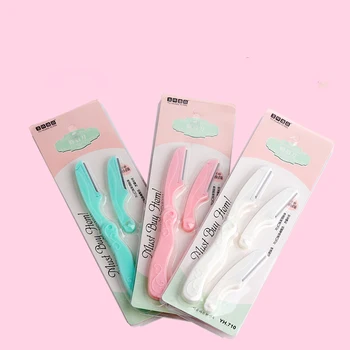 

Multi-color Foldable Eyebrow shaping blade ABS Beauty Eyebrow blade kit High Quality Makeup Tool