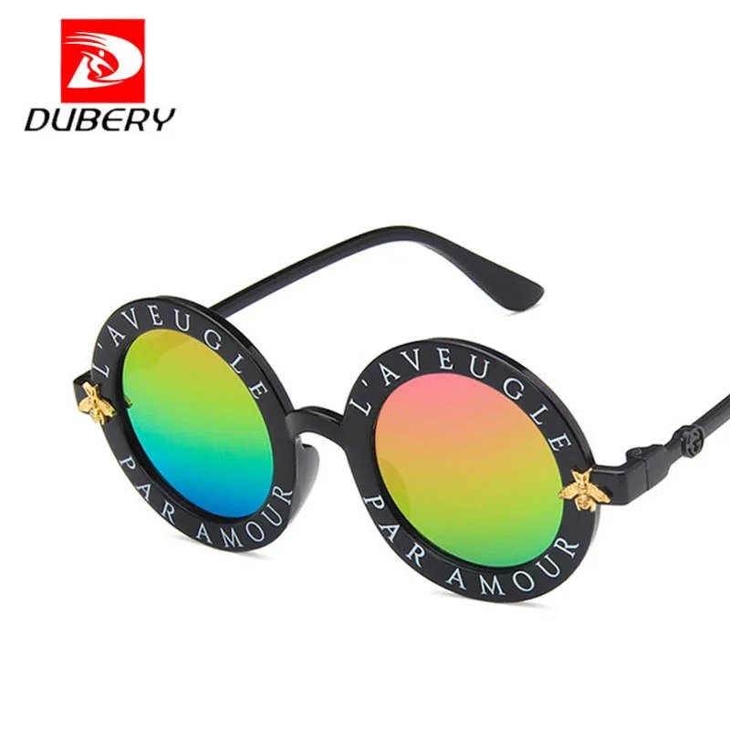 DUBERY, маленькие круглые солнцезащитные очки в виде пчелы, детские солнцезащитные очки, фирменный дизайн, трендовые оттенки, винтажные детские солнцезащитные очки для мальчиков и девочек