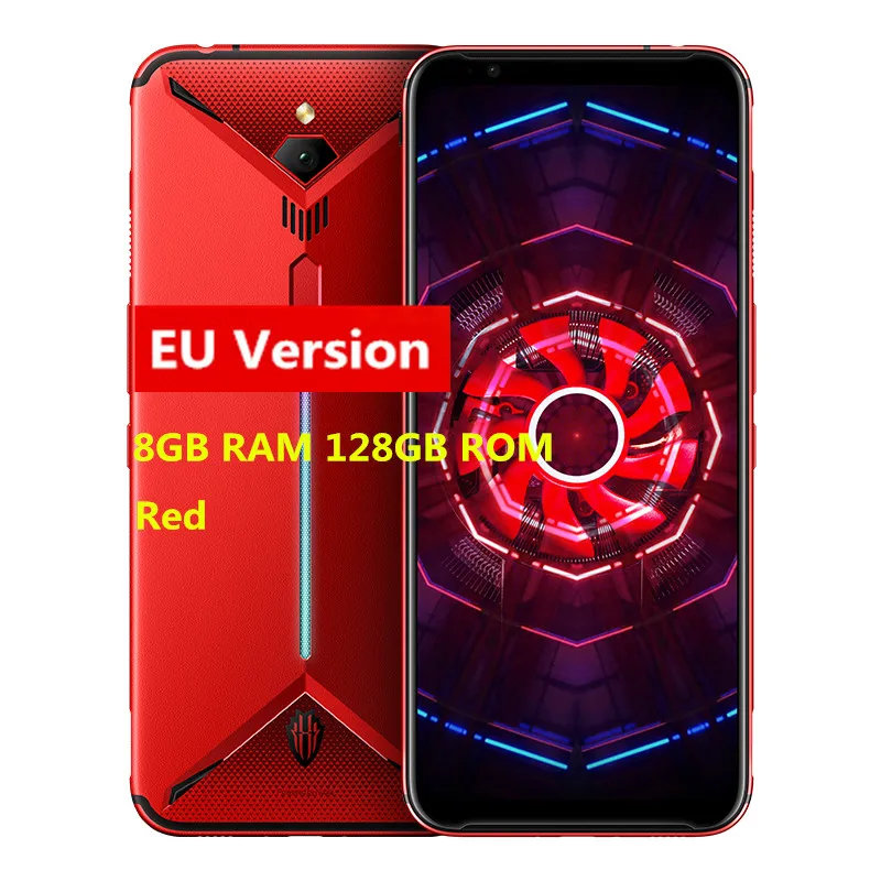 Мобильный телефон Nubia Red Magic 3, 6,65 дюймов, Snapdragon 855, отпечаток пальца, передний, 48 МП, задний, 16 МП, 8 ГБ, 128 ГБ, 5000 мАч, игровой телефон, европейская версия - Цвет: 8GB 128GB Red EU
