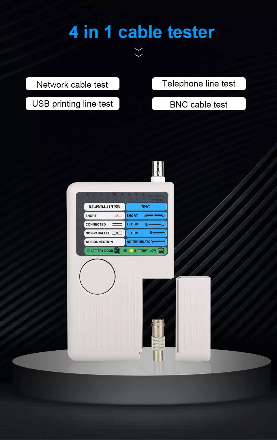 OMAY New Remote RJ11 RJ45 USB BNC LAN Network Cable Tester For UTP STP LAN Cables Tracker Detector Top Quality Tool