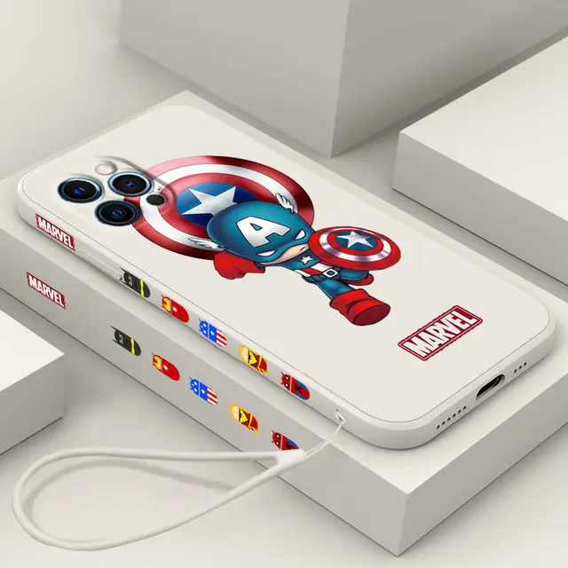 Popularity Marvel phone case for iphone 11 12 13 pro max case Shockproof iphone 7 case 6 8 plus x xs xr Unilateral design cover 6