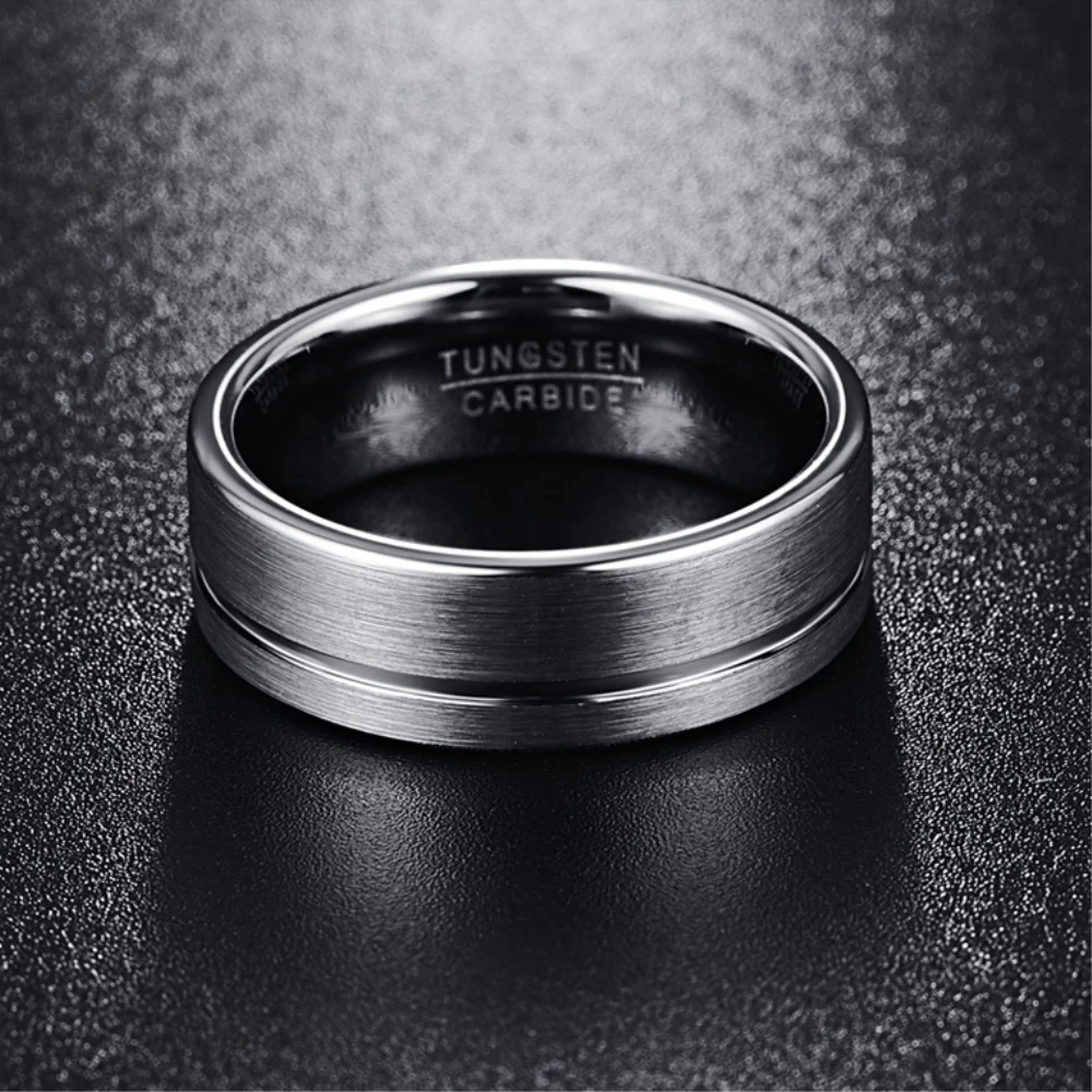 Fashion Wedding Rings Engagement Simple Unisex Stainless Steel For Men Women Anniversary Gift Jewelry