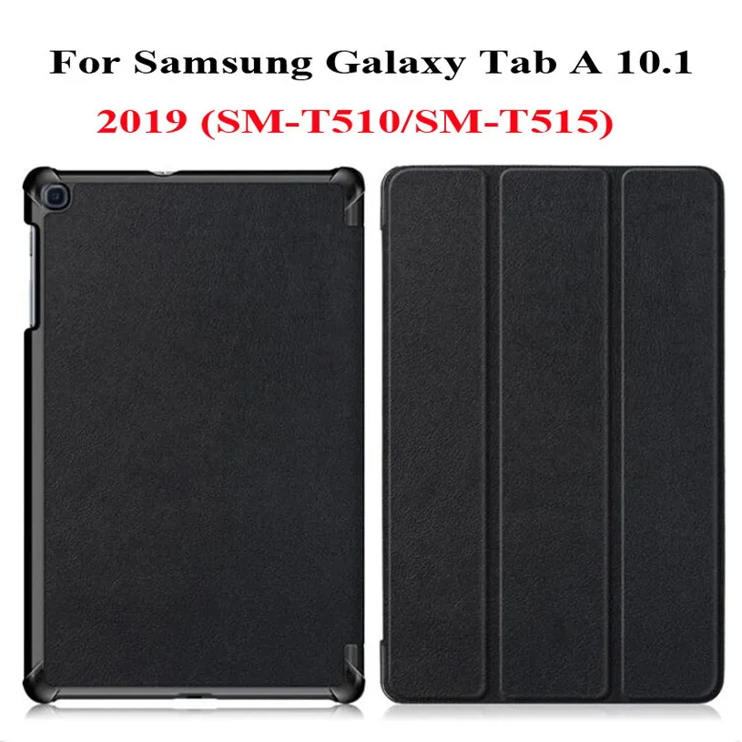 2019 Black Ультратонкий чехол для samsung Tab A 10,1 T580 T585 T510 T515 чехол для планшета для samsung Galaxy Tab A 10,1 чехол - Цвет: 2019 Black