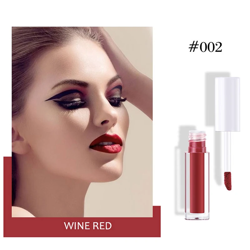 Ibcccndc Mousse lip glaze wine red purple rose vampire lip cream long lasting waterproof velvet matte lip gloss IB024