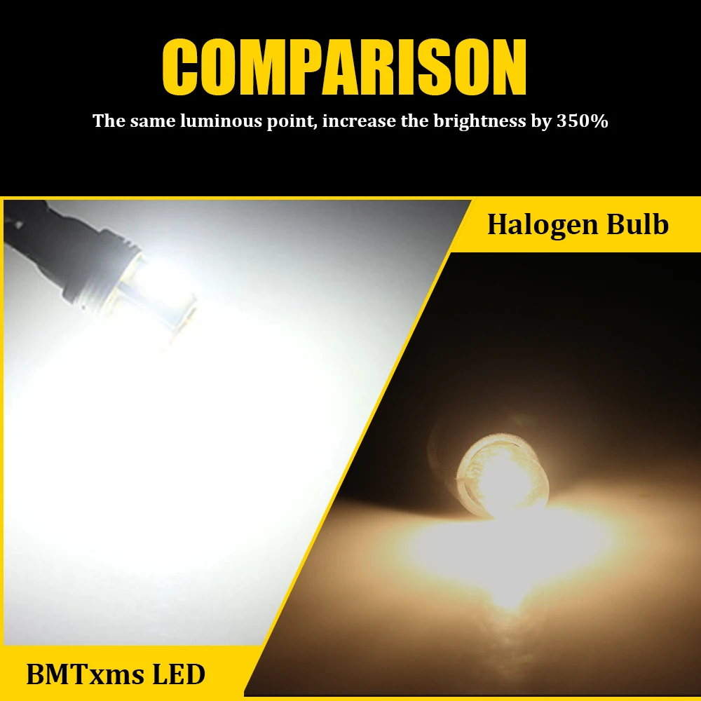 BMTxms 2x Canbus 64111 BA9S T4W 64132 BAX9S H6W 64136 BAY9S H21W LED Moto Parklichter Innen Rückwärtsbremse Blinker Lampe – Detail 8