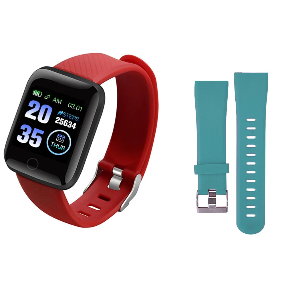 Red N Green band Rovtop D13 умные часы 116 плюс часы сердечного ритма Смарт-браслет спортивные часы Смарт-браслет умные часы Android - Цвет: Red N Green band