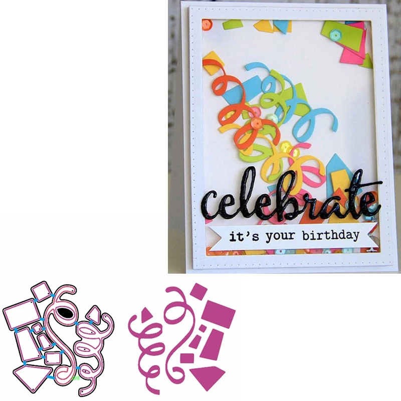 Цветные ленты металлические вырубные штампы трафареты праздничные вырубки для