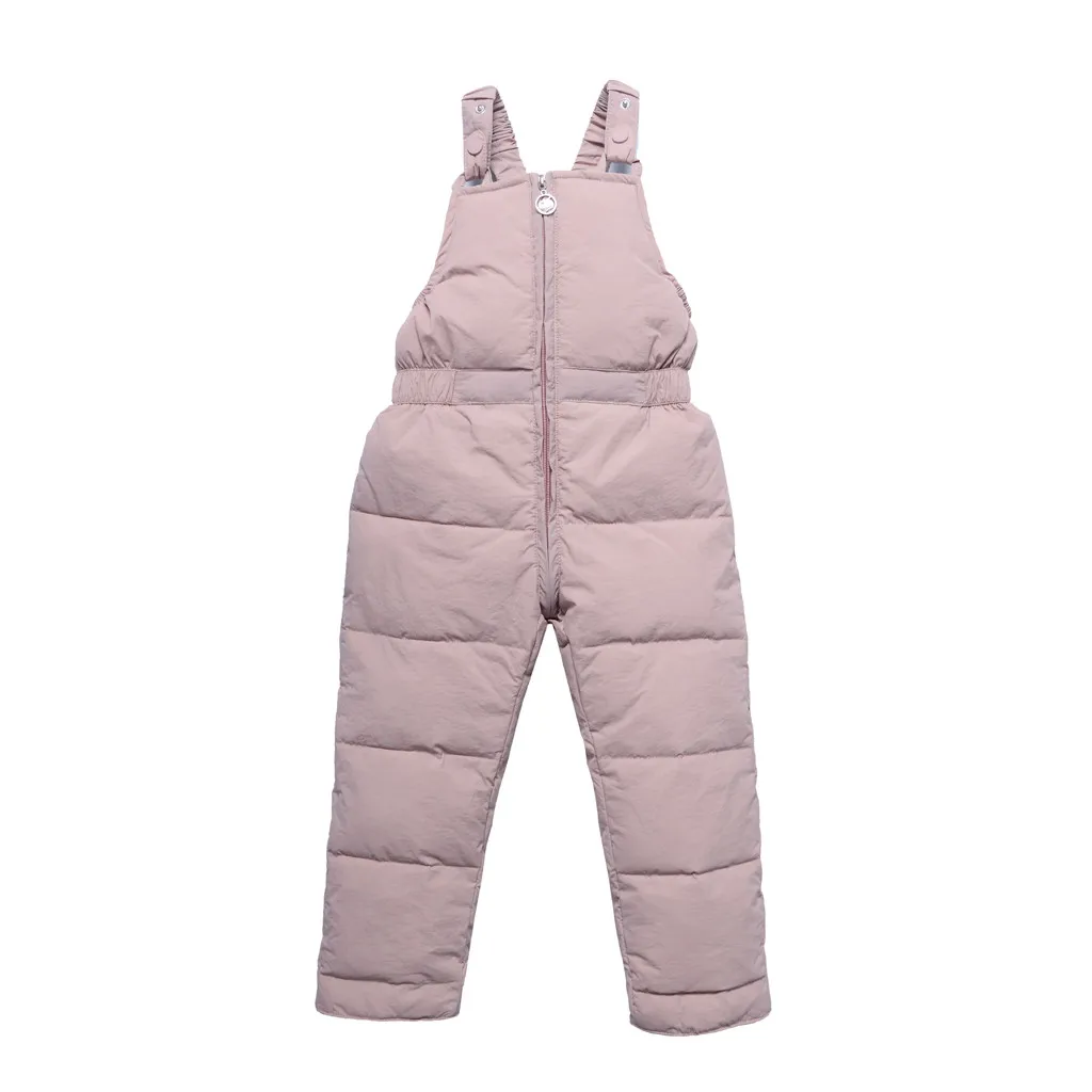 Pink CYSINCOS комбинезоны для малышей; Детский комбинезон; теплые штаны для маленьких мальчиков и девочек; комбинезон; зимние брюки; одежда; Salopette Enfant - Цвет: Pink