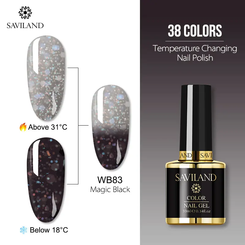 10ml WB83 Гель-лак SAVILAND, 36 цветов, меняющий температуру, Гель-лак, меняющий настроение, гель для ногтей, не впитывается, лак для ногтей - Цвет: 10ml WB83
