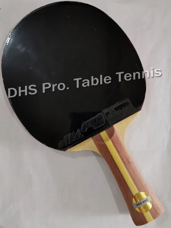 DHS 2002 ракетка для настольного тенниса PingPong ракетка с бесплатным чехлом с длинной ручкой для европейской хватки fl