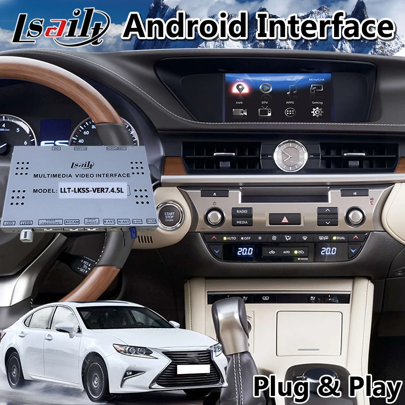 Видеоинтерфейс Lsailt Android для Lexus ES200 ES250 управление ручкой 2014 2018 года GPS навигация