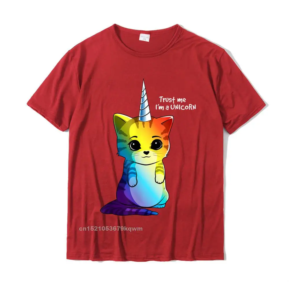 Caticorn T Shirt Unicorn Cat Women Rainbow Fashionable Top T-Shirts Tops Tees For Men Hip Hop Cotton Funny T Shirt