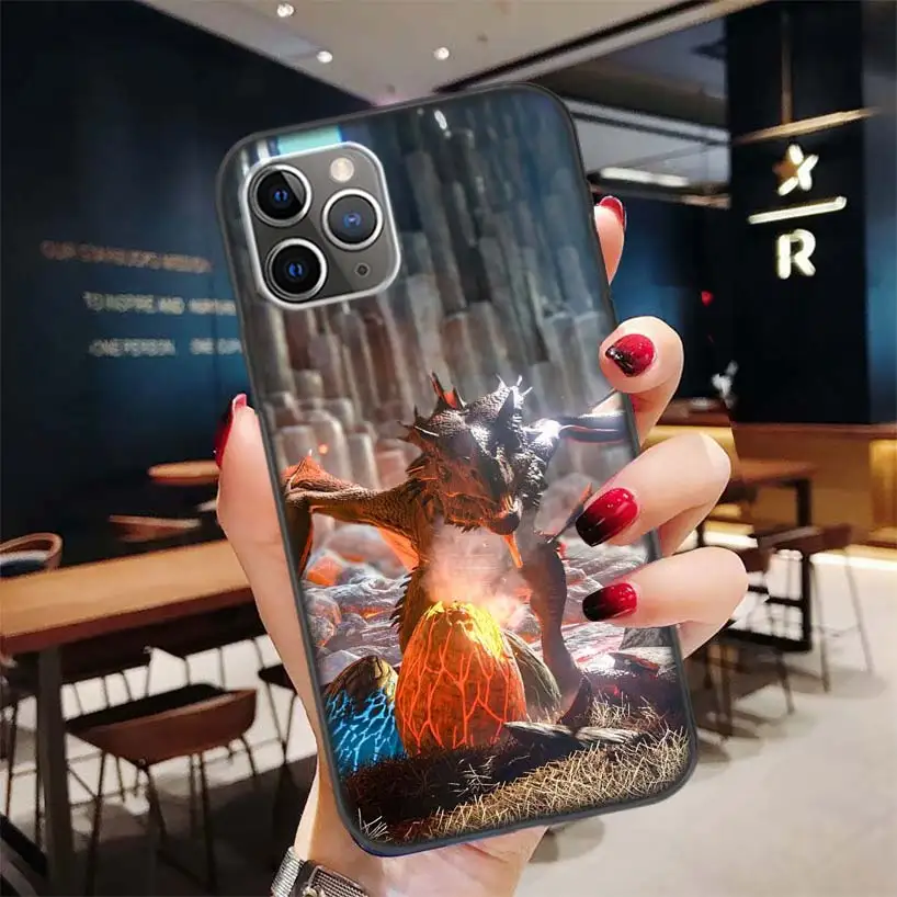 Черный чехол ARK Survival Evolved для Apple iPhone 11 Pro XR 7 8 6 6S Plus X XS MAX 5 5S SE Мягкий силиконовый чехол из ТПУ для телефона