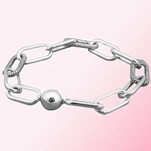 925 стерлингового серебра Me-Браслет Fit DIY кулон Для женщин гламур, ювелирное изделие, подарок одежды напрямую из фабрики