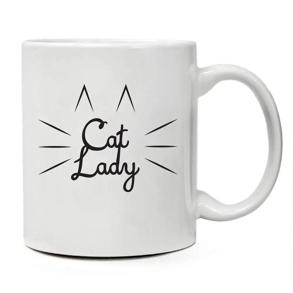 CRAZY CAT LADY CUP Kitty забавная Новинка кружка для чая кофе