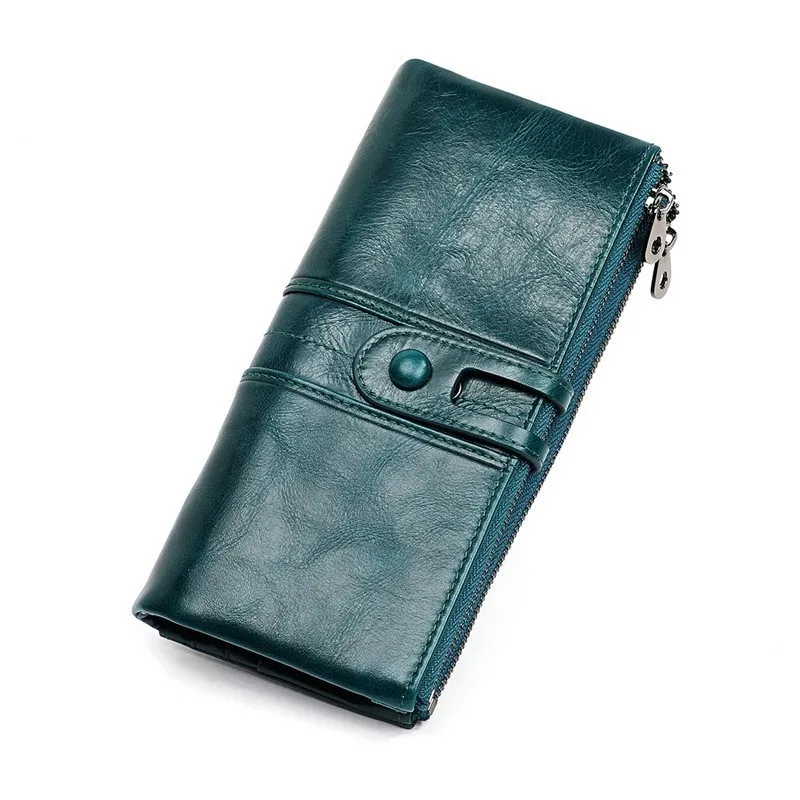 3520blue Женский кошелек-клатч из натуральной кожи и женский кошелек для монет Portomonee Зажим для телефона держатель для карт удобный держатель для паспорта - Цвет: 3520blue