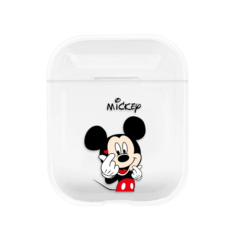 Жесткий прозрачный чехол для ПК чехол для AirPods 1 2 с рисунком из мультфильма Беспроводная зарядка для наушников Чехол сумка для Apple AirPods 1 2 - Цвет: 11