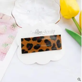 120pcs/lot DIY Multi Cortex Rectangle Leopard Hair BB Clips Simple Bang Hairpins Hair Styling Tools Hair Accessories HA1267 - Цвет: 2