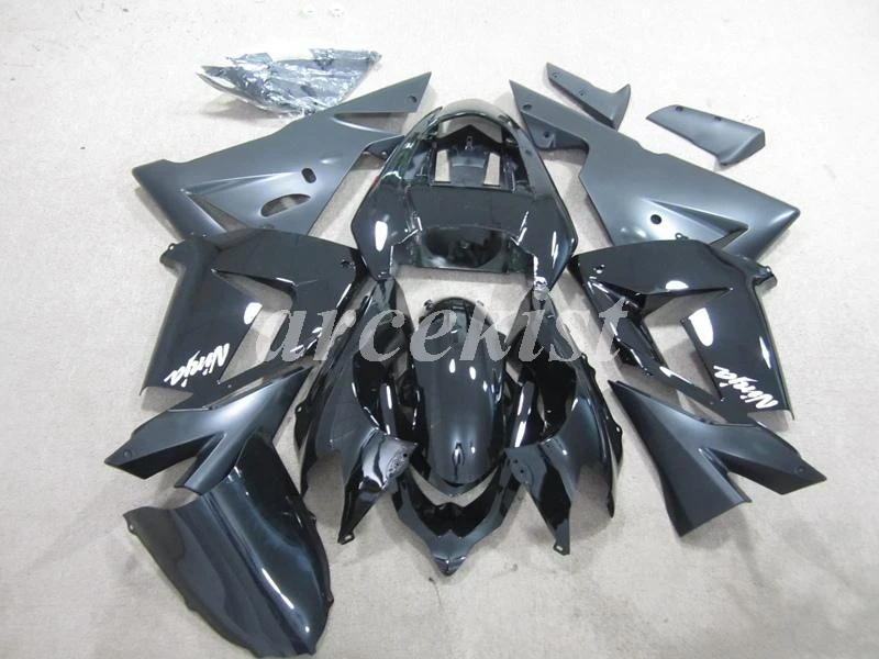 4 подарки ABS мотоцикл обтекатели комплект подходит для kawasaki Ninja ZX-10R ZX10R 2004 2005 04 05 Кузов Набор на заказ черный
