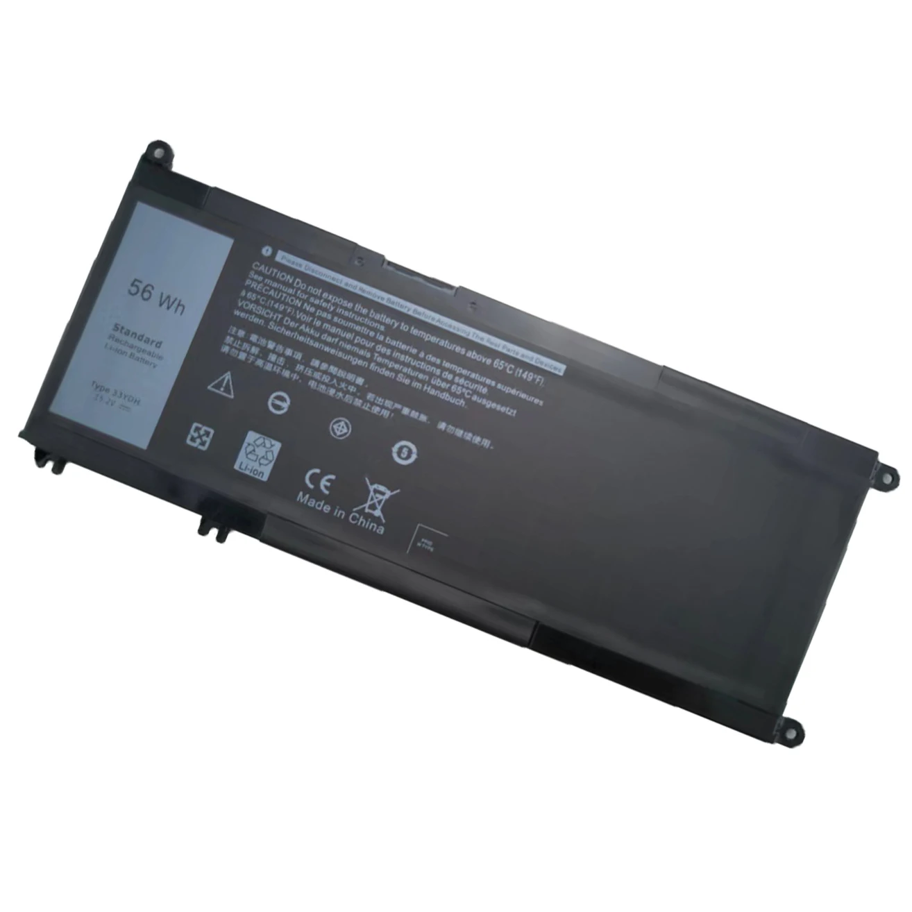 Bateria para Laptop 33ydh 56wh 15.2v para Computador Dell Inspiron 15 7577 17 7773 7778 7779 7786 3579 5587 99nf2 Compatível com Notebook