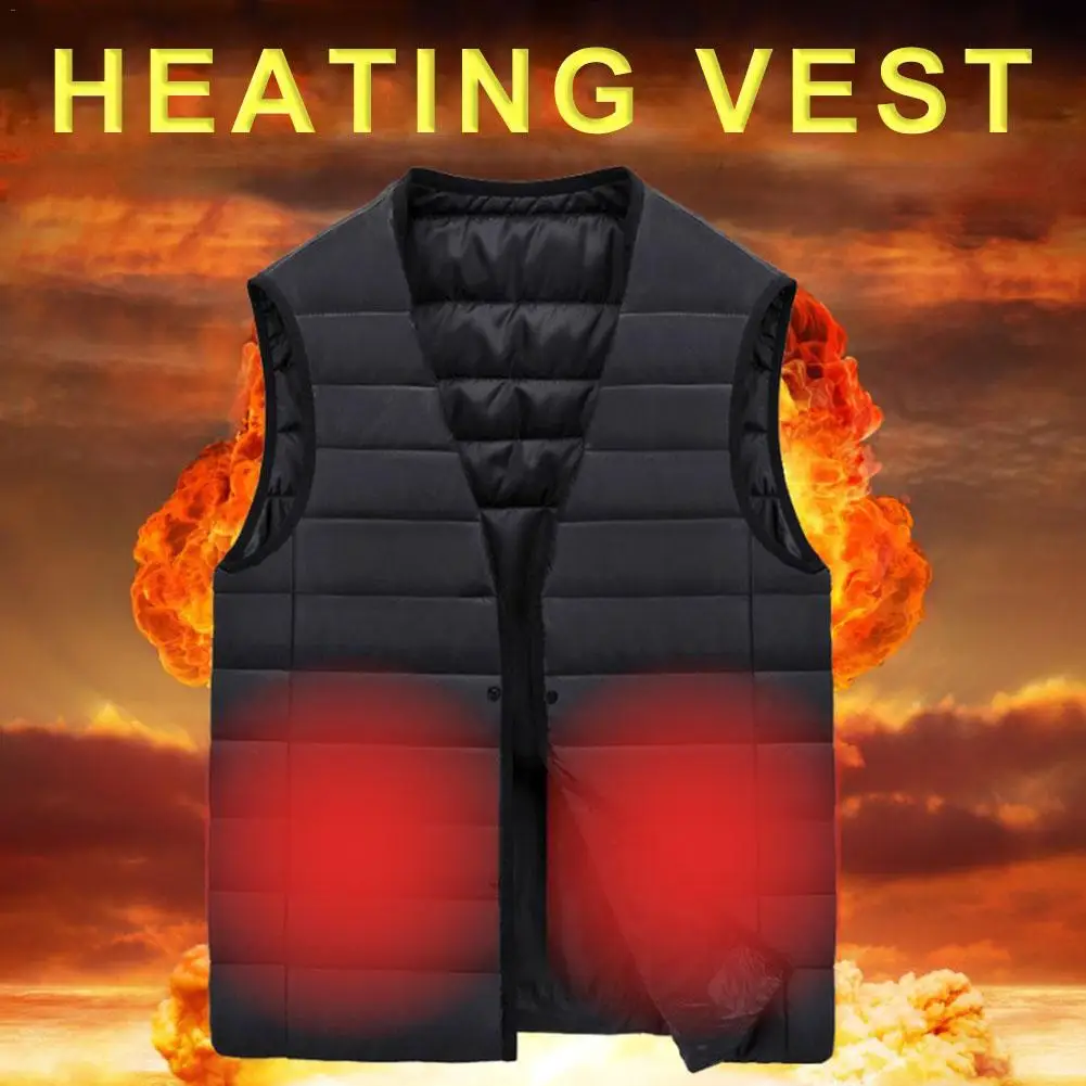 Умный тепловой жилет для зарядки мужская хлопковая куртка с v-образным вырезом графена из углеродного волокна зимняя теплая куртка