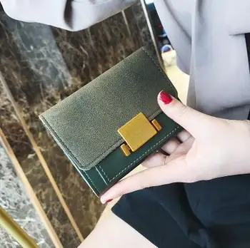 

2019 New MZL73 PU Leather Vintage Small Women Wallets Female Womens Wallet Zipper Design With Coin Purse Pockets Free Shipping