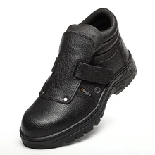 Мужские повседневные защитные ботинки сварщика; Рабочая обувь со стальным носком; рабочие ботильоны из коровьей кожи на платформе; рабочие защитные ботинки; botas