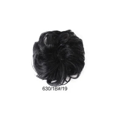 Бублик для волос Лидер продаж, женские натуральные человеческие волосы для девочек, натуральные кудрявые волосы, накладные волосы для наращивания, настоящие, как человеческие головные уборы, повязка на голову - Цвет: 1b19