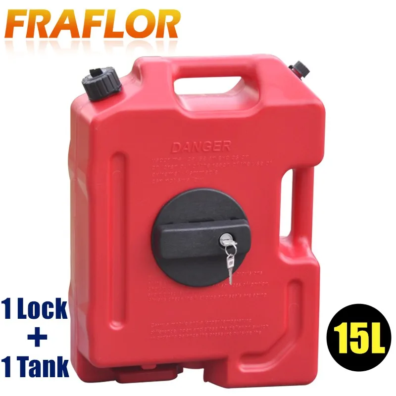 1 tank with Lock 15л 30л запасной топливный бак масло бензин может Мотоцикл ATV газ Jerrycan контейнер Jerrycan канистра внедорожный внедорожник ATV - Название цвета: 1 tank with Lock