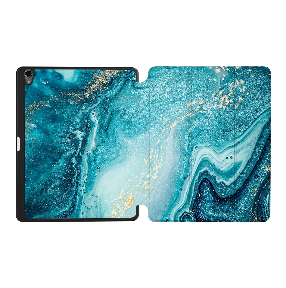 IPADBC16 Чехол для планшета Sanmubaba для iPad Pro 12,9 дюйма, чехол-книжка с мраморной текстурой из искусственной кожи с держателем для карандашей - Цвет: IPADBC16