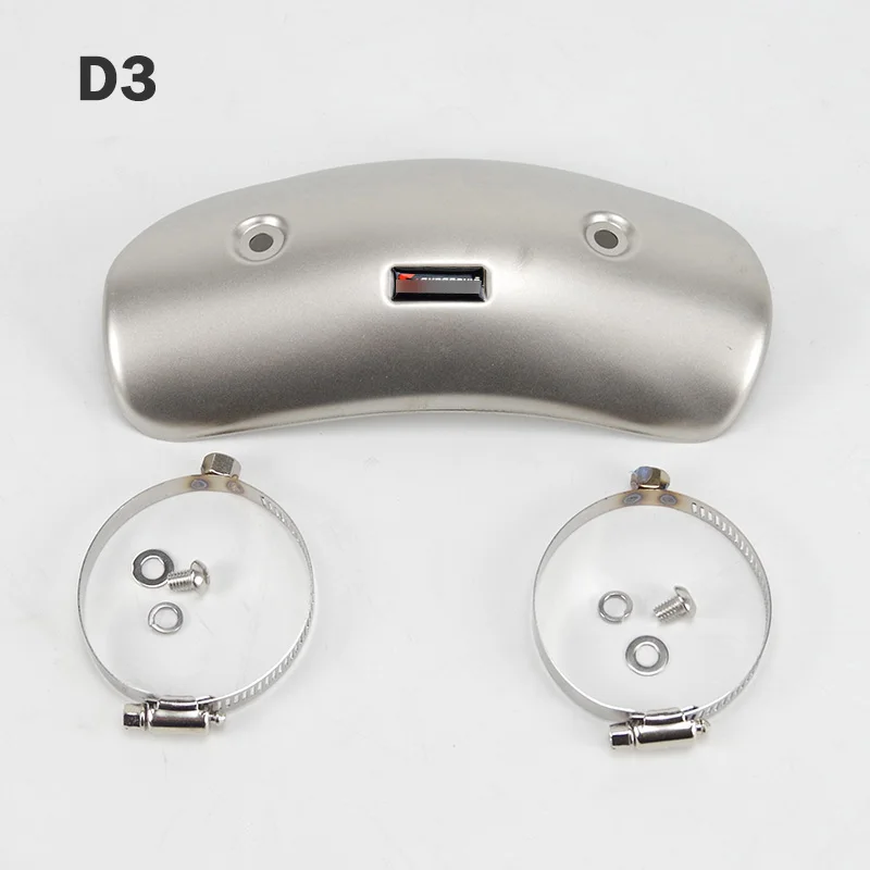 D3 Akra STICKER Глушитель для мотоцикла среднего соединения соединительной трубы из углеродного волокна протектор тепловой защиты крышка для Z900 z750 z250 cbr1000 - Color: D3 Akra STICKER