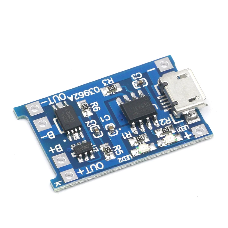 5 шт. Micro USB 5 в 1A 18650 TP4056 модуль зарядного устройства литиевой батареи зарядная плата с защитой двойные функции 1A li-ion