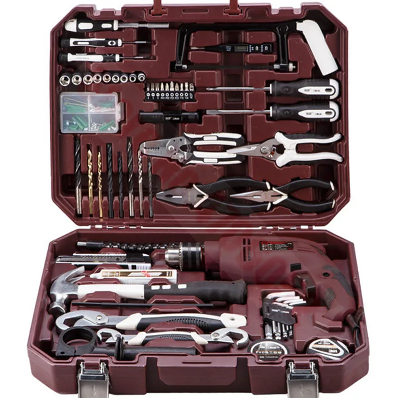 

Hand Tool Set General Household Repair Tool Kit with Plastic Toolbox Storage Case Socket Wrench Screwdriver Car Repair Tool Set