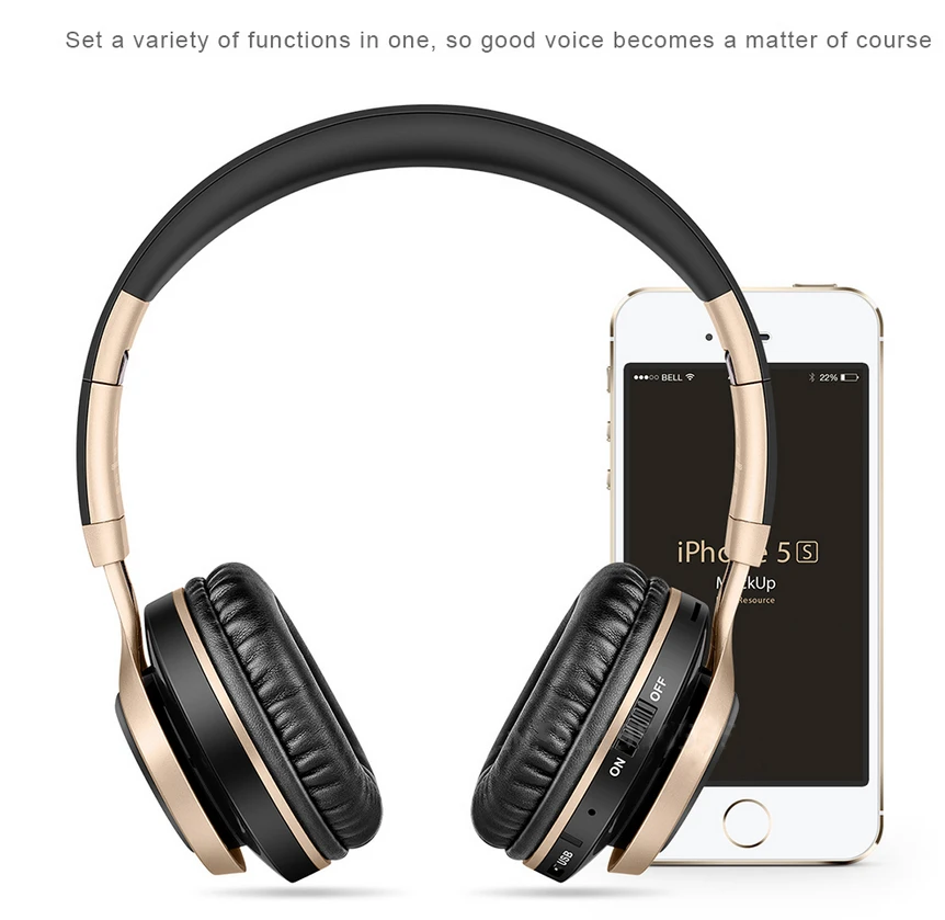 Wireless BT-08 Headphones Bluetooth Sports Headset Foldable Headphone Adjustable Earphones With Microphone For PC mobile phone