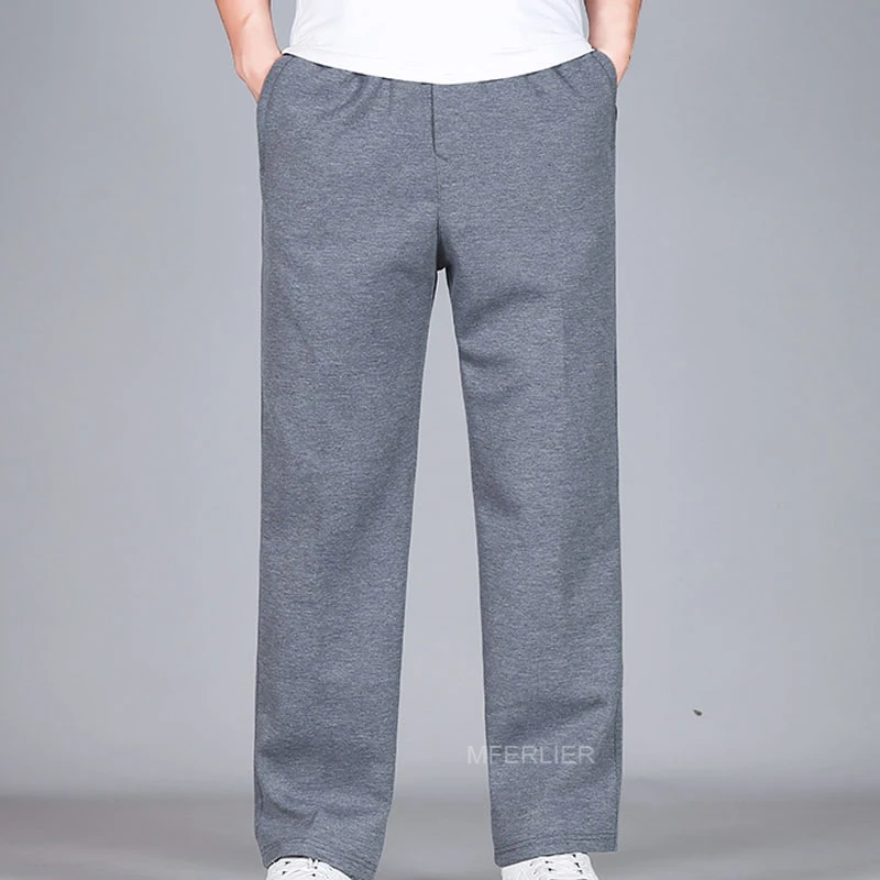 Серый Spring Autumn men pants 5XL 6XL 7XL 8XL waist 125cm 4 colors Plus size men pants - Цвет: Серый