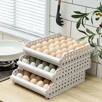 

30 Grids Eggs Holder Plastic Egg Container Case Refrigerator Fresh Storage Boxs Kitchen Tools Portable Wild Picnic Egg Organizer