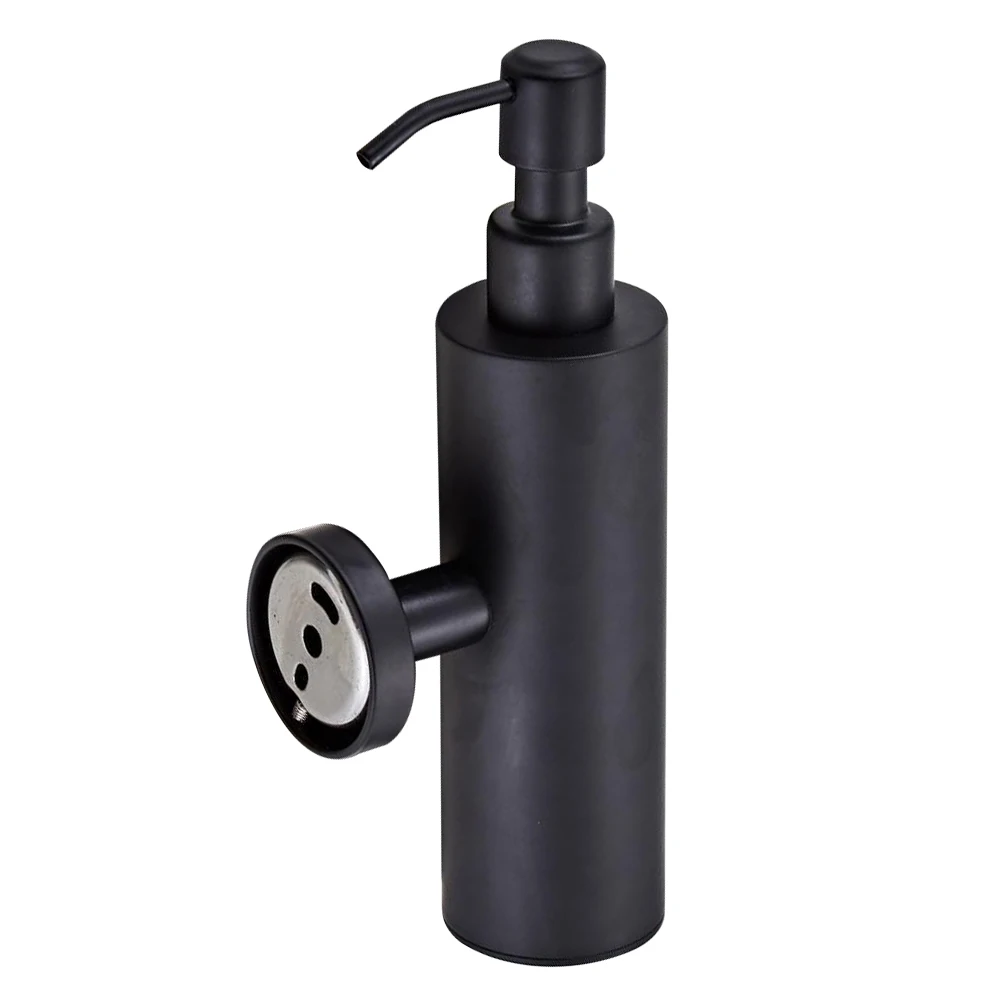 Office Refillable Manual Press Hotel Leakproof Hand Sanitizer Stainless Steel Wall Mounted Liquid Soap Dispenser Kitchen Toilet
