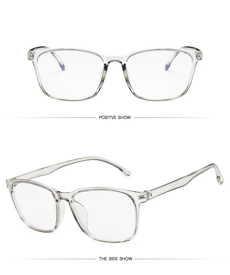 Anti-blue Transparent Small Square Glasses Men Computer Optical Glasses Gaming Frame Women Anti Blue Ray Eyeglasses  LH2191 glasses to protect eyes from screen