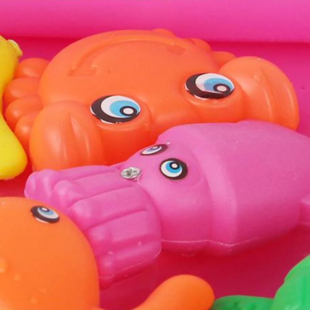 Games Model Play Outdoor Toys Parent-child Interact Colorful Magnetic Durable Fishing Toys Set For Kids With Inflatable Pool ABS