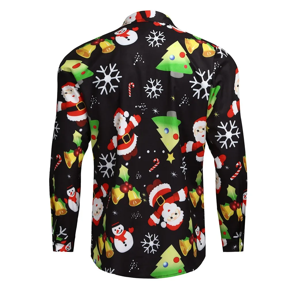 Camisa masculina, Рождественская рубашка, блуза, мужская повседневная рубашка на пуговицах, топ, блузки, 10,28
