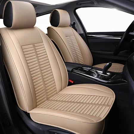 Новые кожаные универсальные автомобильные чехлы для сидений Mercedes Benz C class C180 C200 W202 T202 W203 T203 W204 w205 W206 - Название цвета: Beige Standard
