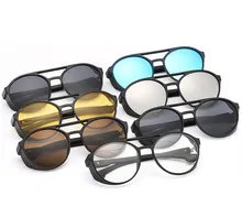 

European and American trend punk new retro round sunglasses Fashion men's and women's eyewear jewelry Valentine's day gift