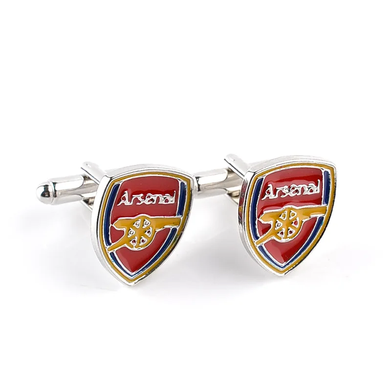 Модные запонки с логотипом футбольного клуба для команды «Arsenal», костюм для фанатов, рубашка с рукавом, памятный подарок на праздник