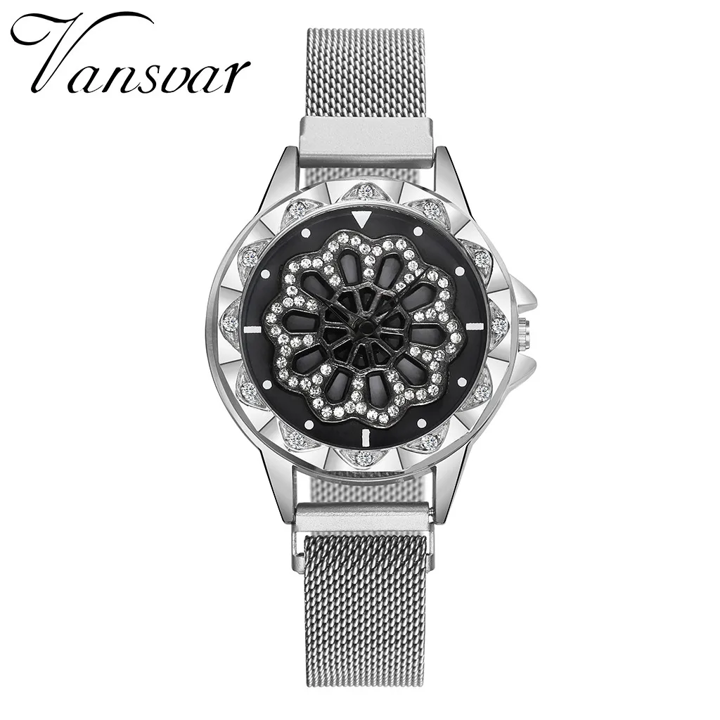 Женские роскошные часы со стразами, модные кварцевые часы звездного ...